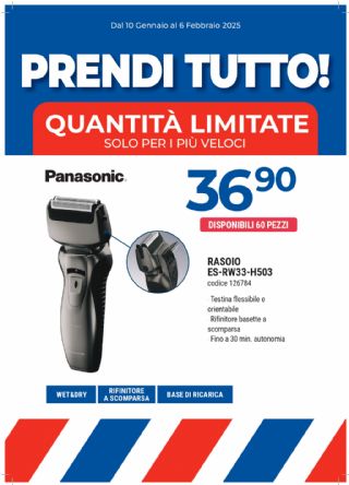 RASOIO ELETTRICO PANASONIC ES-RW33-H503